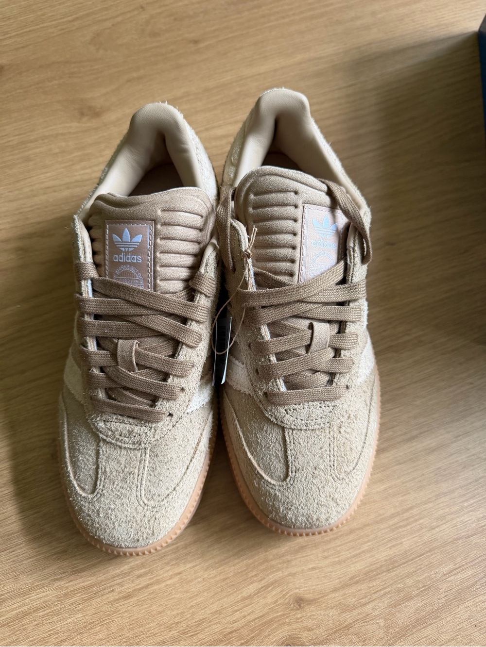 adidas Samba Suede Sneakers — Beige/Tan - Picture 5 of 10